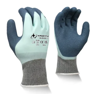 15-Gauge Nylon Latex Crinkled Work Gloves for Fruit Picking and Cargo Sorting