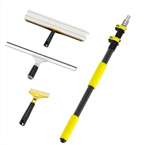 15 Piece Telescopic Window Squeegee Cleaning Kit PP Squeegee 1.2M Aluminum Extension Pole (2 Sections) Customizable Color