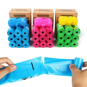 15 mil EPI degradable PE Material Pet Waste Bags Perforated Continuous roll Type Thickened Eco friendly Household Kitchen Trash