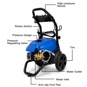 150 Bar 2.2KW Electric High-Pressure Washer Commercial Car Cleaner with Triplex Pump