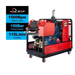 150 Bar Diesel High Pressure Drain Cleaner and Sewer Pipeline Cleaning Machine