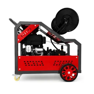 150 Bar High Pressure Sewer Jetter Machine Drain Cleaning and Pipe Unblocking Equipment Diesel 15 HP Engine 30 L/min for Optics