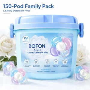 150-Piece Eco-Friendly Laundry Pods with Deep Cleaning and Color Protection
