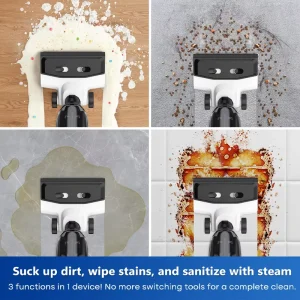 1500W Corded Electric Steam Mop with Wet and Dry Vacuum Cleaning and Self-Cleaning