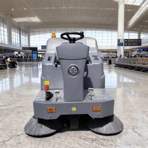 1500mm Width Electric Ride-On Floor Scrubber and Sweeper with 3 Brushes Commercial Marble Cleaning Machine