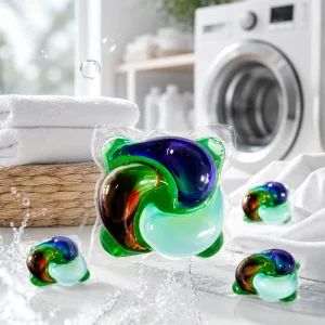 15g Dual-Chamber Laundry Detergent Pods, Fast-Dissolving, Strong Stain Removal, Long-Lasting Fragrance