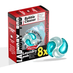 15g Laundry Detergent Pods 30 Loads Fast-Dissolving for Commercial and Home Use