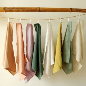 16 *16 Inches Highly Absorbent Kitchen Dish Towels Cotton & Linen Tea Towels for Cleaning & Drying