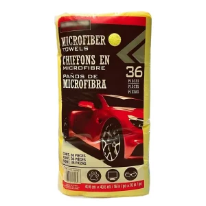 16*16in Pack 36 Wheel Window Cleaning Towel Polishing Interior Detailing Cloth Chiffons Microfiber Paint Safe Waxing Car Towels