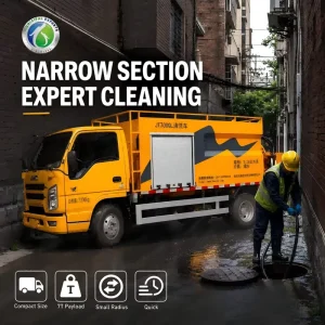160 Bar High Pressure Jetting Truck 3.6 m3 Tank 122 L/min Flow QL Series Chassis for Municipal Pipe Cleaning