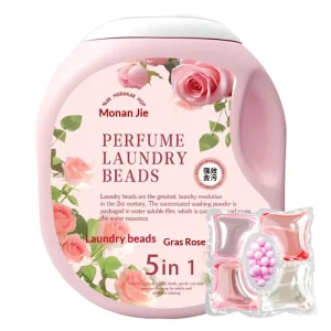 168PCS Laundry Beads Rose Scent Five chamber Concentrated Enzyme Long lasting Fragrance Deep Cleansing Stain Remover Apparel