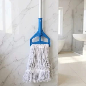 16oz 450g Cotton String Wet Mop with Blue Jaw Gripper Head and Aluminum Handle for Commercial Floor Cleaning