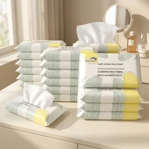 16pcs Facial Cleansing Wipes Extra Soft Non Woven Cotton Facial Wipes 16x20cm Wet Dry Cleaning Feminine Care
