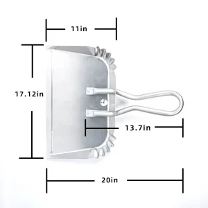 17 Inch Household Wood Broom and Aluminum Dustpan Set Model 50 for Broken Glass