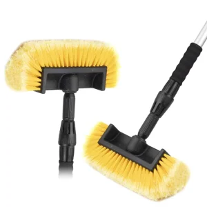 170cm Telescopic Water Flow Thru Truck Wash Brush 12inch Five Side Wash Brush Head Car RV Boat Motorcycle