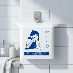 170pcs Pack Bulk Packaging Compostable Nonwoven Disposable Face Towels 20*20cm Hypoallergenic Home Use