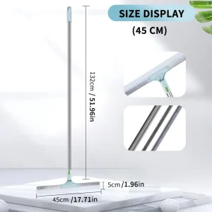 18 Inch Heavy Duty Industrial Metal Floor Squeegee with Non Mark EPDM Rubber Blade Threaded Handle for Epoxy Jobs