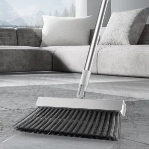 180 Degree Rotatable Broom and Dustpan Set Long Handle PP Floor Cleaning Tool