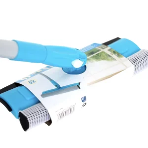 180 Degree Rotating Window Wiper Window Squeegee Glass Wiper with Adjustable Iron Handle