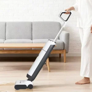 180 Lie-Flat Handheld Floor Scrubber with Hot Drying, Self-Cleaning Brushes, Wet-Dry, HEPA Filter