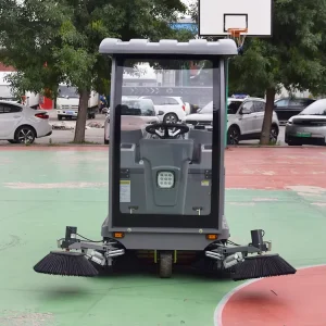 1800mm Ride-On High-Pressure Sweeper with 80L Water Tank and 100L Dustbin for Concrete and Asphalt Surfaces