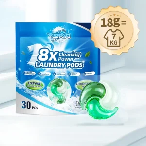 18g Hypoallergenic 4-Chamber Laundry Detergent Pods High-Efficiency Disposable