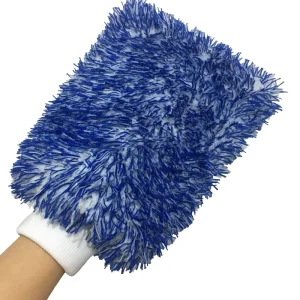 18x28cm Blue/White Microfiber Car Wash Mitt