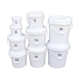 1L 33L Food Grade Thickened Round Pail Empty Plastic Paint Bucket Container Manufacture With Handle Lids