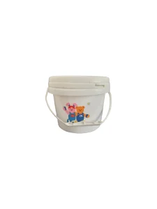 1L Airtight Non-Toxic Eco-Friendly Plastic Bucket with Plastic Handle and Lid for Paint Storage