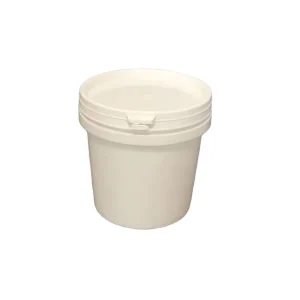 1L Plastic Round Bucket with Plastic Handle and Lid