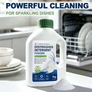 1kg Dishwashing Powder Powerful Oil Stains Cleanser Gentle on Skin Irritation Solid Kitchen Detergent for Tableware