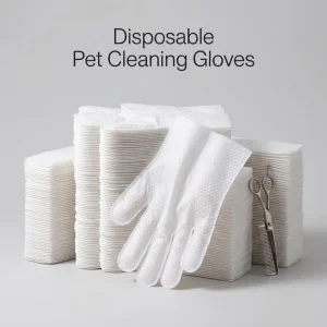 1pc Disposable Pet Cleaning Glove, No-Rinse Glove for Dogs and Cats, Allergen Remover, Antibacterial