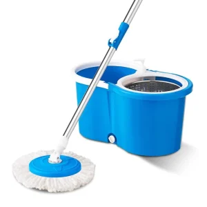 1piece Rotating Quick Wring Bucket Blue Mop and Bucket Set with Regular Microfiber Rotary Spin for Floor Cleaning Starting Order