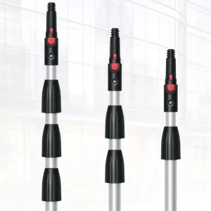 2 4 Section Durable Aluminum Plastic Telescopic Cleaning Tool High Extension Handle for Window Cleaning