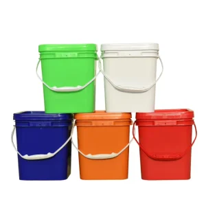 2 5 8 10 15 18 20 L pp Material Customized Color White square Plastic Bucket for Paint