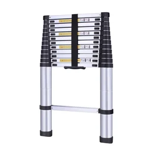 2 6m Extension Ladder Multifunction Telescopic Ladder Portable Single Sided Aluminum Carton Silver Aluminum Stairs 1 PCS