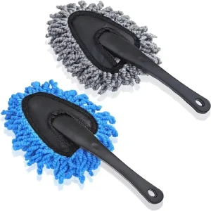 2-Pack Soft Washable Microfiber Duster Brush for Car Dash Home and Kitchen