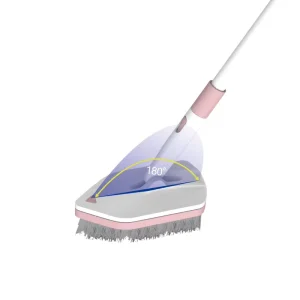2 in 1 Cleaning Brush Adjustable Telescopic Pole With Scouring Pads for Cleaning