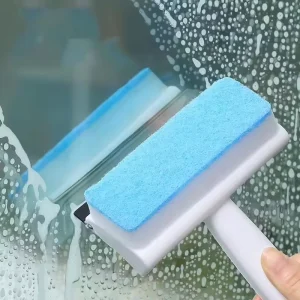 2 in 1 Double Sided Window Screen Cleaning Brush Sponge Soft Rubber Glass Cleaner Plastic Dual Sided Window Glass Cleaning Tool