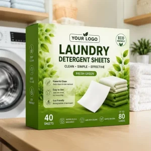 2 in 1 Eco Friendly Disposable Laundry Detergent Sheets Clean Soften Fabric Hypoallergenic Low Foam