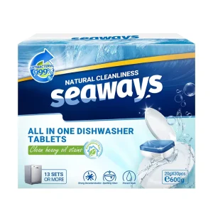 2 in 1 Eco Friendly Solid Dishwasher Tablets Disposable Household Detergent Specialized for Dishwashing