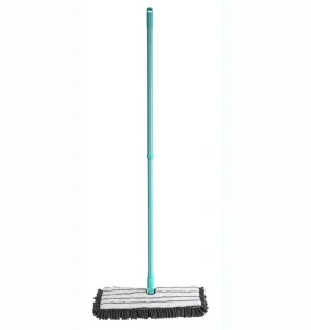 2-in-1 Flat Mop with Steel-Coated Telescopic Handle, Chenille and Coral Fleece, 110g Refill