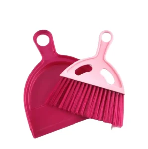 2-in-1 Lightweight Mini Broom and Dustpan Set with PP Broom Head and Soft PET Bristles