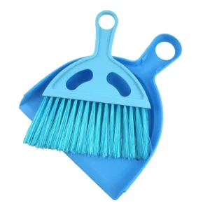 2 in 1 Mini Desktop Plastic Broom and Dustpan Set Soft Plastic and PP Broom Head for Home and Keyboard Cleaning Brush