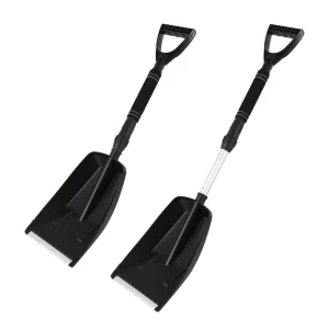 2-in-1 Retractable Car Snow Shovel with Widened Pusher Head Winter Snow Removal Tool for Windshield Driveway SUV Truck Gear