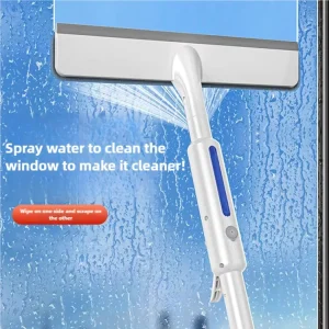2-in-1 Window Cleaner Spray Mop with Squeegee Scraper for Glass Cleaning