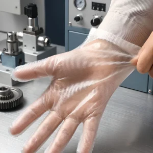 2.1g Thick HDPE Disposable Gloves 260pcs Boxed Waterproof Puncture Resistant Grain Texture for Kitchen Cleaning