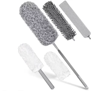 2.8m Stainless Steel Ceiling Cleaning Duster Long Telescopic Extendable Microfiber Duster