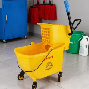 20/24/32/36L Modern Heavy Duty Plastic Janitor Mop Bucket Community Cleaning Services Cleaning Supplies Squeeze Cart