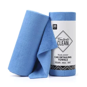 20 Pack Coral Fleece Microfiber Cleaning Towels 35x35cm Lint Free Reusable Polishing Cloths Modern for Automotive Glass (Blue)